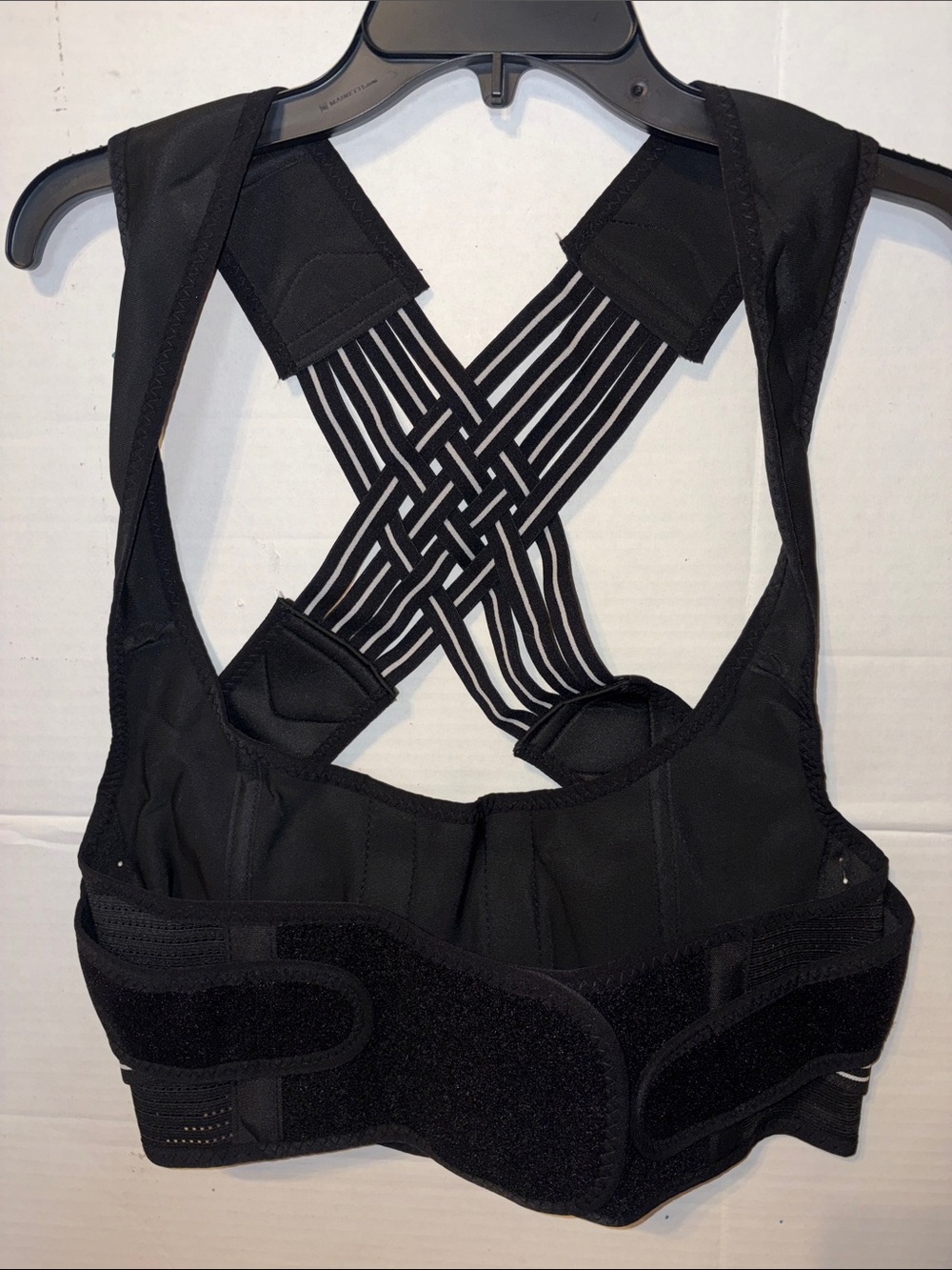 Black Supportive Posture Back Brace Sports Belt